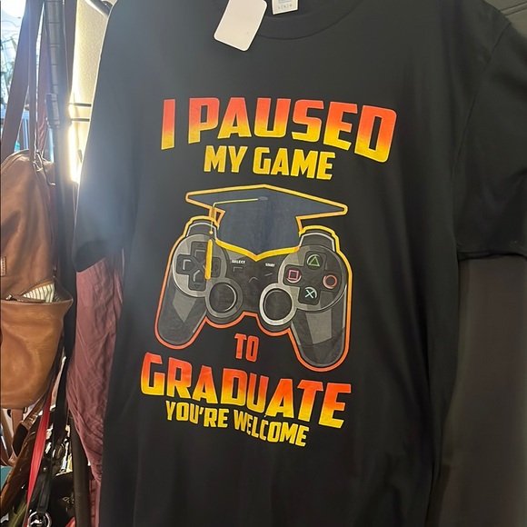 Gildan Other - Gildan Black and Yellow Gaming Graduation T-Shirt